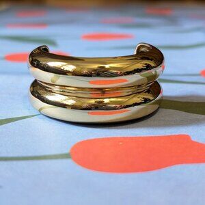 EUC Lelet NY Petite Glossy Double Arch Pony (14K gold plate)